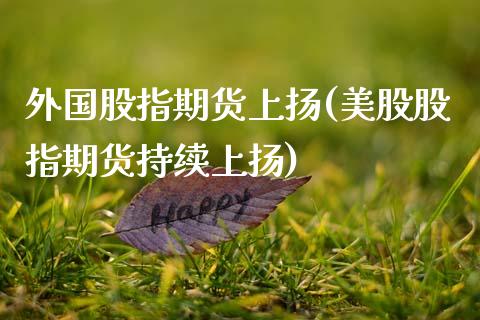外国股指期货上扬(美股股指期货持续上扬)_https://www.zztgc.com_期货行情_第1张