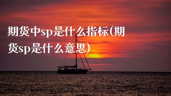 期货中sp是什么指标(期货sp是什么意思)_https://www.zztgc.com_期货行情_第1张