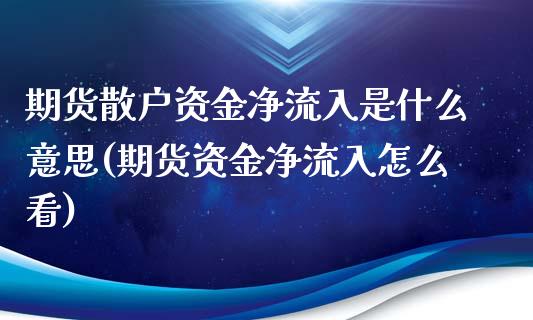 期货散户资金净流入是什么意思(期货资金净流入怎么看)_https://www.zztgc.com_期货入门_第1张