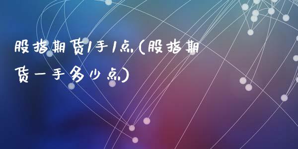 股指期货1手1点(股指期货一手多少点)_https://www.zztgc.com_期货入门_第1张