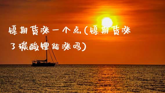 镍期货涨一个点(镍期货涨了碳酸锂能涨吗)_https://www.zztgc.com_原油期货_第1张