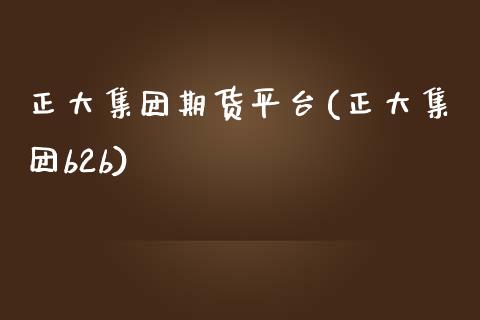 正大集团期货平台(正大集团b2b)_https://www.zztgc.com_黄金期货_第1张