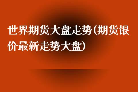 世界期货大盘走势(期货银价最新走势大盘)_https://www.zztgc.com_期货入门_第1张