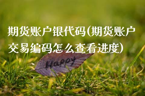 期货账户银代码(期货账户交易编码怎么查看进度)_https://www.zztgc.com_原油期货_第1张