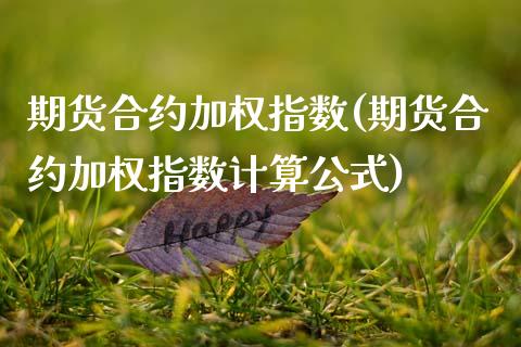 期货合约加权指数(期货合约加权指数计算公式)_https://www.zztgc.com_期货行情_第1张