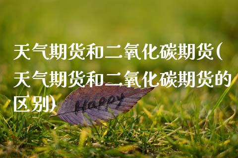 天气期货和二氧化碳期货(天气期货和二氧化碳期货的区别)_https://www.zztgc.com_期货入门_第1张