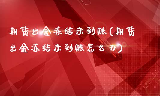 期货出金冻结未到账(期货出金冻结未到账怎么办)_https://www.zztgc.com_期货入门_第1张