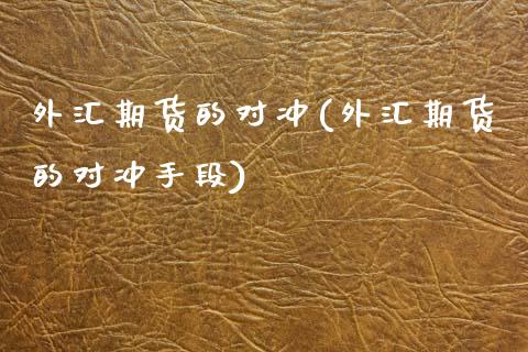 外汇期货的对冲(外汇期货的对冲手段)_https://www.zztgc.com_期货入门_第1张