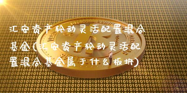 汇安资产轮动灵活配置混合基金(汇安资产轮动灵活配置混合基金属于什么板块)_https://www.zztgc.com_期货入门_第1张