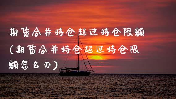 期货合并持仓超过持仓限额(期货合并持仓超过持仓限额怎么办)_https://www.zztgc.com_期货直播_第1张