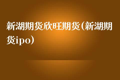 新湖期货欣旺期货(新湖期货ipo)_https://www.zztgc.com_原油期货_第1张