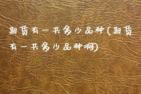 期货有一共多少品种(期货有一共多少品种啊)_https://www.zztgc.com_黄金期货_第1张