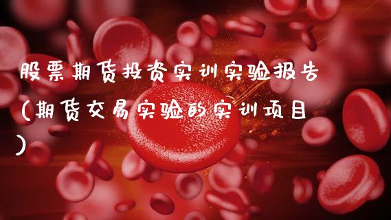 股票期货投资实训实验报告(期货交易实验的实训项目)_https://www.zztgc.com_期货入门_第1张