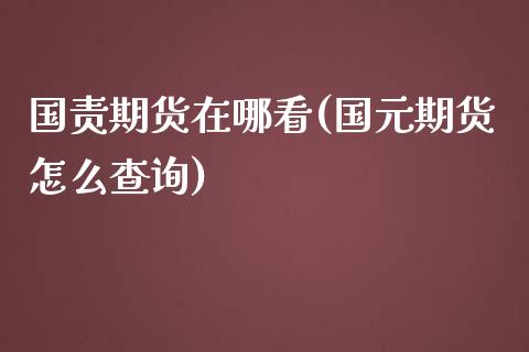 国责期货在哪看(国元期货怎么查询)_https://www.zztgc.com_期货行情_第1张