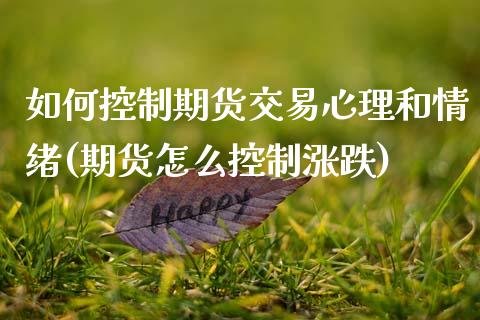 如何控制期货交易心理和情绪(期货怎么控制涨跌)_https://www.zztgc.com_黄金期货_第1张