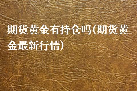 期货黄金有持仓吗(期货黄金最新行情)_https://www.zztgc.com_期货行情_第1张
