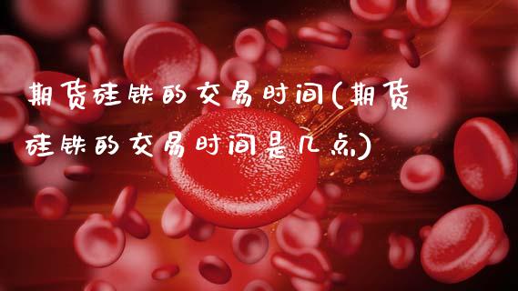 期货硅铁的交易时间(期货硅铁的交易时间是几点)_https://www.zztgc.com_黄金期货_第1张