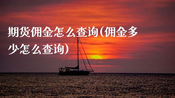 期货佣金怎么查询(佣金多少怎么查询)_https://www.zztgc.com_期货行情_第1张