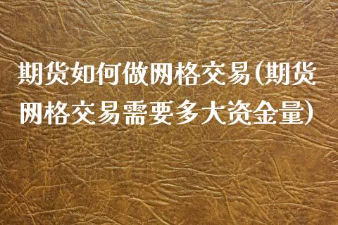 期货如何做网格交易(期货网格交易需要多大资金量)_https://www.zztgc.com_期货直播_第1张