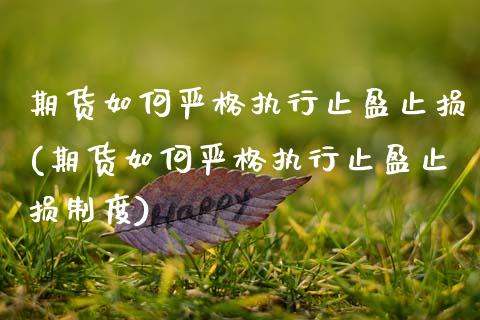 期货如何严格执行止盈止损(期货如何严格执行止盈止损制度)_https://www.zztgc.com_黄金期货_第1张