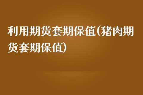 利用期货套期保值(猪肉期货套期保值)_https://www.zztgc.com_期货行情_第1张