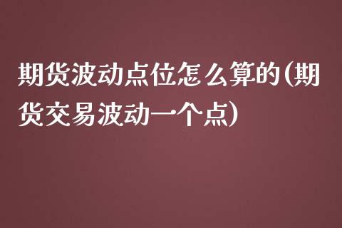 期货波动点位怎么算的(期货交易波动一个点)_https://www.zztgc.com_期货开户_第1张