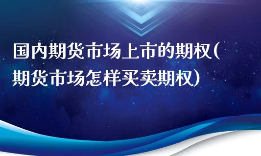 国内期货市场上市的期权(期货市场怎样买卖期权)_https://www.zztgc.com_期货入门_第1张