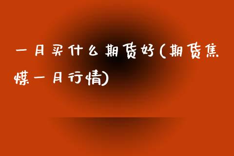 一月买什么期货好(期货焦煤一月行情)_https://www.zztgc.com_黄金期货_第1张