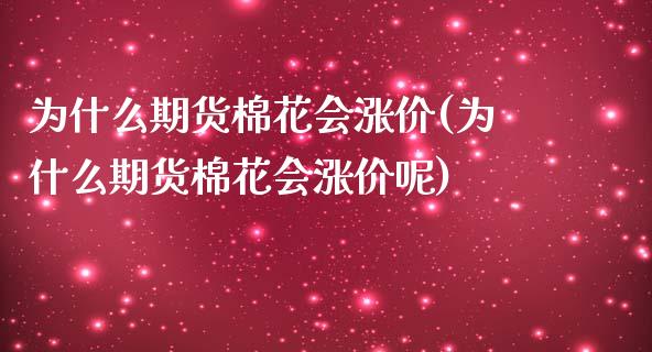 为什么期货棉花会涨价(为什么期货棉花会涨价呢)_https://www.zztgc.com_原油期货_第1张