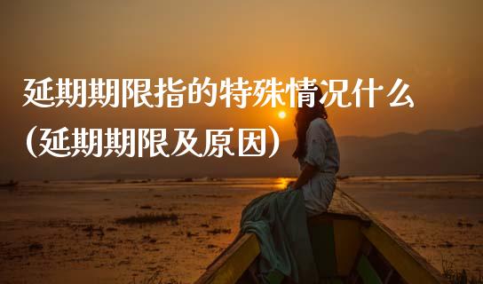 延期期限指的特殊情况什么(延期期限及原因)_https://www.zztgc.com_黄金期货_第1张
