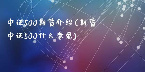 中证500期货介绍(期货中证500什么意思)_https://www.zztgc.com_期货行情_第1张