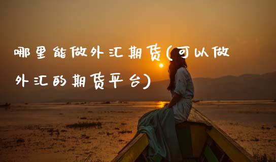 哪里能做外汇期货(可以做外汇的期货平台)_https://www.zztgc.com_黄金期货_第1张