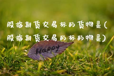 股指期货交易标的货物是(股指期货交易的标的物是)_https://www.zztgc.com_原油期货_第1张