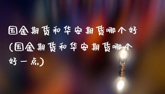 国金期货和华安期货哪个好(国金期货和华安期货哪个好一点)_https://www.zztgc.com_原油期货_第1张