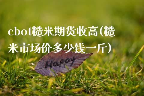 cbot糙米期货收高(糙米市场价多少钱一斤)_https://www.zztgc.com_期货入门_第1张