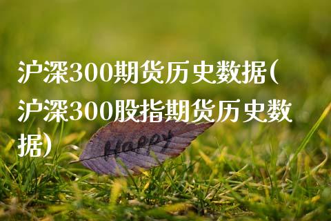 沪深300期货历史数据(沪深300股指期货历史数据)_https://www.zztgc.com_期货直播_第1张