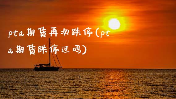pta期货再次跌停(pta期货跌停过吗)_https://www.zztgc.com_原油期货_第1张