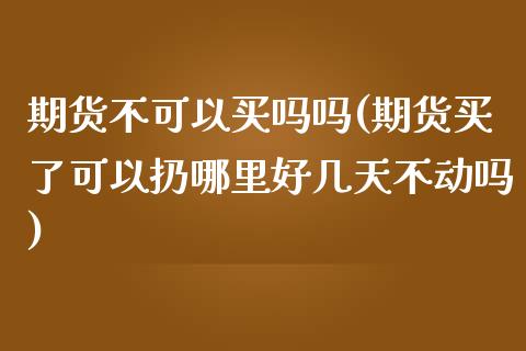 期货不可以买吗吗(期货买了可以扔哪里好几天不动吗)_https://www.zztgc.com_期货行情_第1张