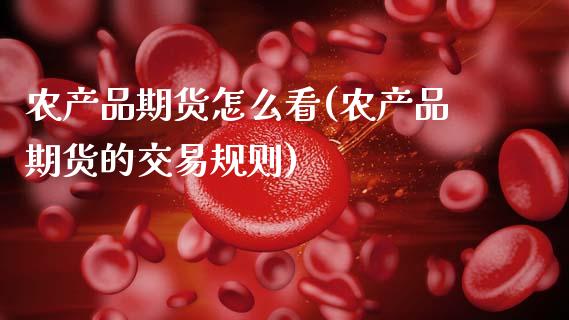 农产品期货怎么看(农产品期货的交易规则)_https://www.zztgc.com_期货行情_第1张