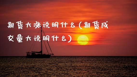 期货大涨说明什么(期货成交量大说明什么)_https://www.zztgc.com_黄金期货_第1张