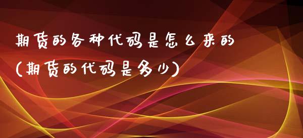 期货的各种代码是怎么来的(期货的代码是多少)_https://www.zztgc.com_期货行情_第1张