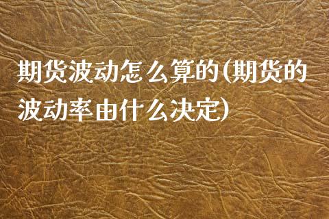 期货波动怎么算的(期货的波动率由什么决定)_https://www.zztgc.com_期货入门_第1张