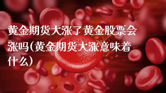 黄金期货大涨了黄金股票会涨吗(黄金期货大涨意味着什么)_https://www.zztgc.com_期货直播_第1张