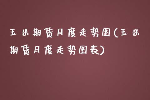 玉米期货月度走势图(玉米期货月度走势图表)_https://www.zztgc.com_原油期货_第1张