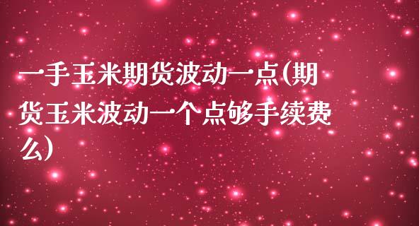 一手玉米期货波动一点(期货玉米波动一个点够手续费么)_https://www.zztgc.com_期货行情_第1张