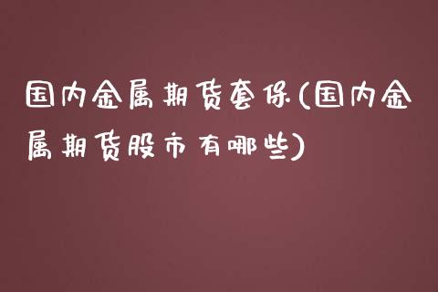 国内金属期货套保(国内金属期货股市有哪些)_https://www.zztgc.com_期货行情_第1张