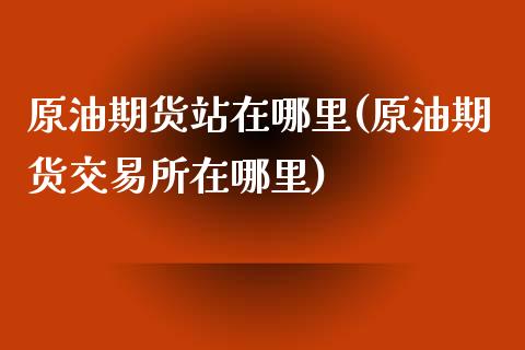 原油期货站在哪里(原油期货交易所在哪里)_https://www.zztgc.com_期货入门_第1张