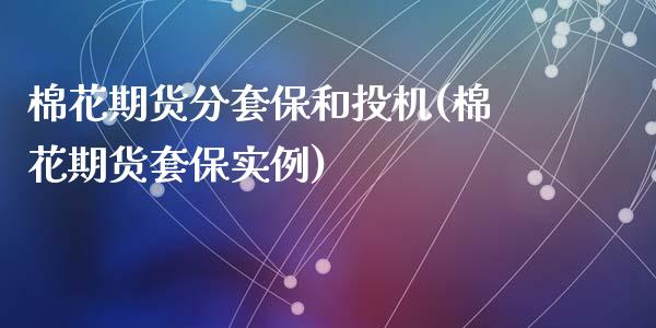 棉花期货分套保和投机(棉花期货套保实例)_https://www.zztgc.com_期货行情_第1张
