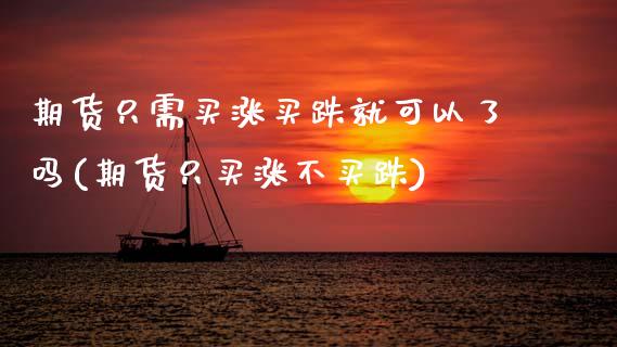 期货只需买涨买跌就可以了吗(期货只买涨不买跌)_https://www.zztgc.com_黄金期货_第1张