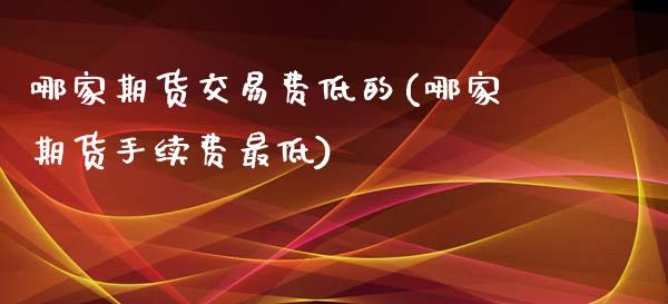 哪家期货交易费低的(哪家期货手续费最低)_https://www.zztgc.com_期货直播_第1张
